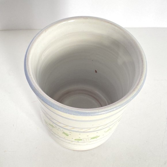 Vintage Sarospatak Red Ware Pottery Kitchen Tool Container Hand Painted Hungary - Picture 4 of 9